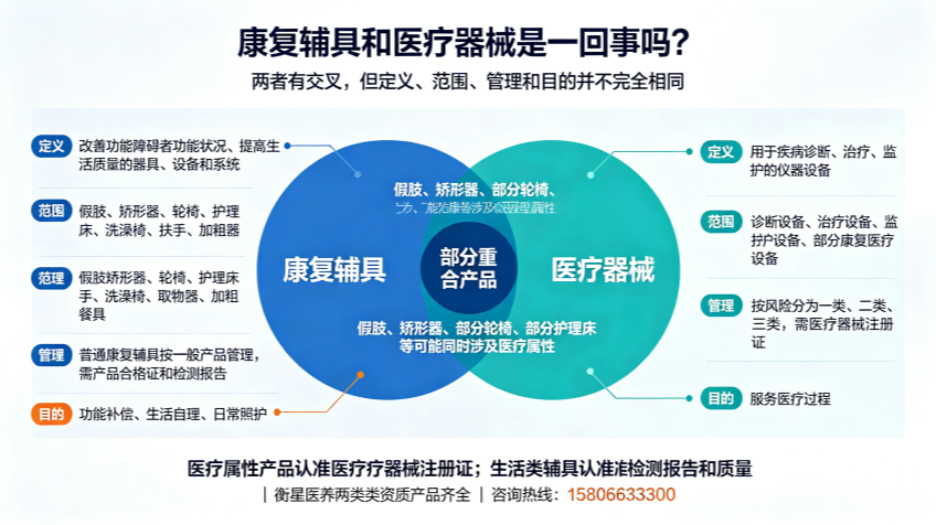 康复辅具和医疗器械是一回事吗？