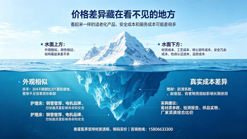 为什么看起来一样的适老化产品价格差很多？