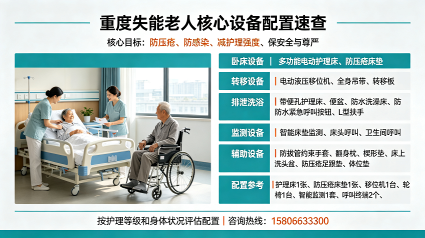 重度失能老人需要配置哪些核心设备？