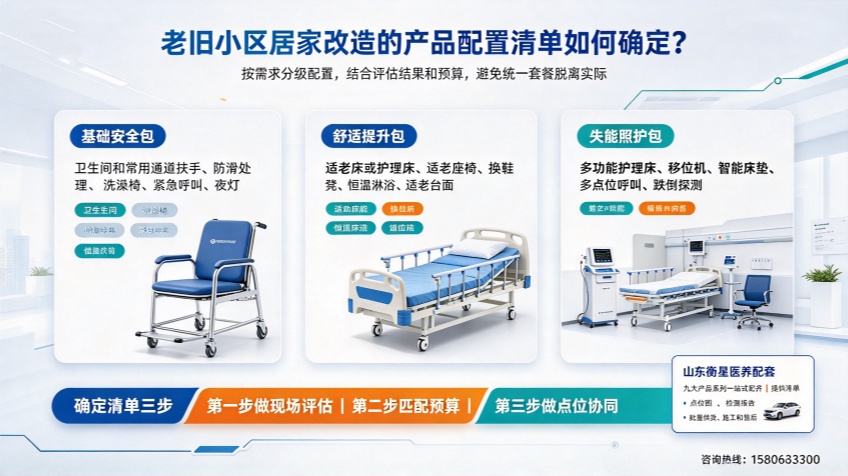 老旧小区居家改造的产品配置清单如何确定？