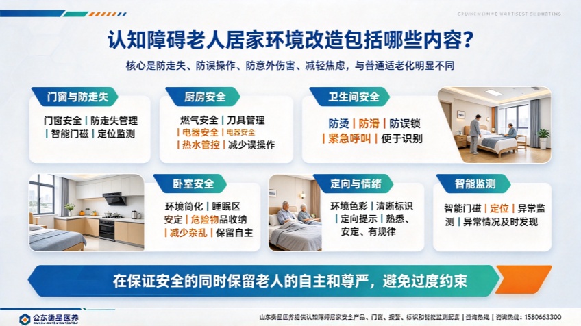 认知障碍老人居家环境改造包括哪些内容？