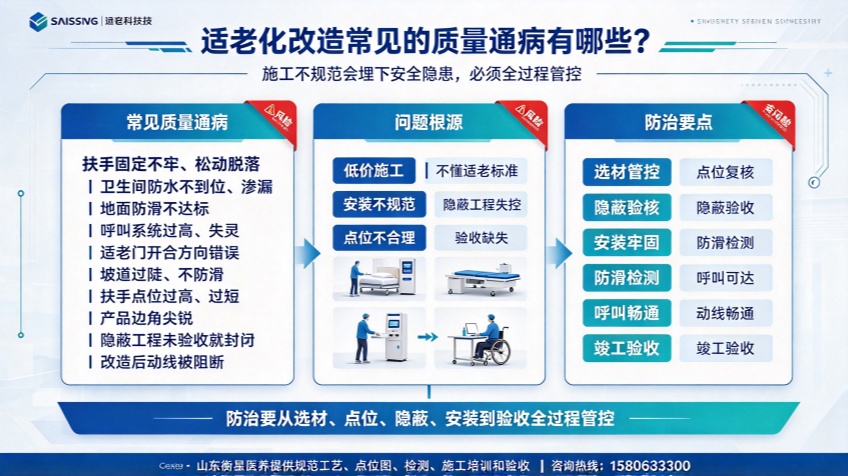 适老化改造常见的质量通病有哪些？