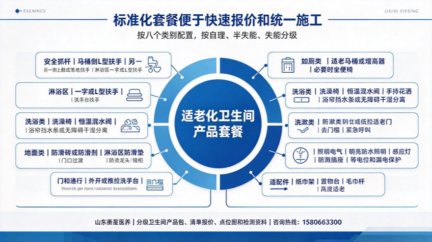 一个标准适老化卫生间的产品套餐如何配···